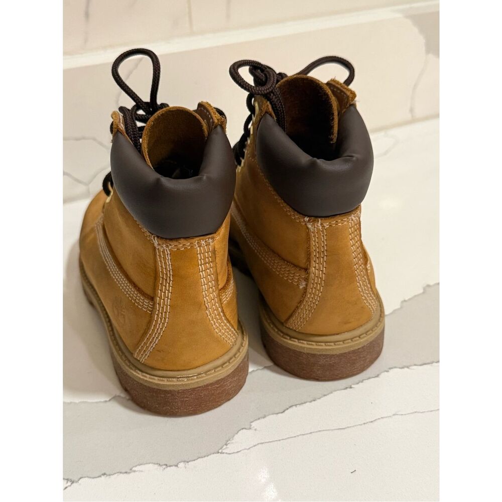 Timberland Classic Waterproof Wheat Nubuck 6” Boots | Boys 12 - Picture 3 of 7